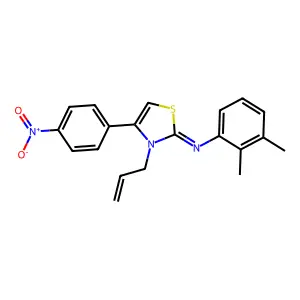 (Z)-N-(3-allyl-4-(4-nitrophenyl)thiazol-2(3H)-ylidene)-2,3-dimethylaniline structure