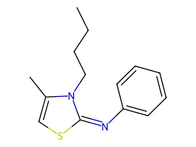 (Z)-N-(3-butyl-4-methylthiazol-2(3H)-ylidene)aniline structure
