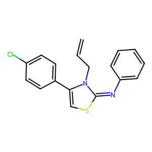 4-(4-chlorophenyl)-N-phenyl-3-prop-2-enyl-1,3-thiazol-2-imine structure