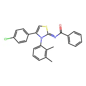 (Z)-N-(4-(4-chlorophenyl)-3-(2,3-dimethylphenyl)thiazol-2(3H)-ylidene)benzamide structure