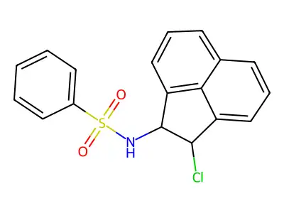 N-(2-chloro-1,2-dihydroacenaphthylen-1-yl)benzenesulfonamide structure