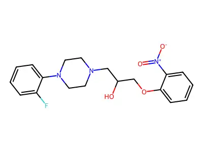 1-[4-(2-Fluorophenyl)piperazin-1-yl]-3-(2-nitrophenoxy)propan-2-ol structure