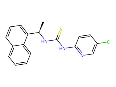 Thiourea, N-(5-chloro-2-pyridinyl)-N'-[(1R)-1-(1-naphthalenyl)ethyl]- structure