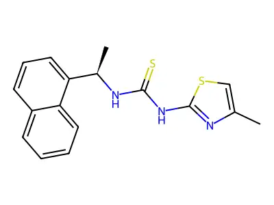 Thiourea, N-(4-methyl-2-thiazolyl)-N'-[(1R)-1-(1-naphthalenyl)ethyl]- structure