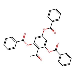 2-Acetylbenzene-1,3,5-triyl tribenzoate structure