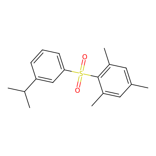 1,3,5-Trimethyl-2-{[3-(propan-2-yl)phenyl]sulfonyl}benzene structure