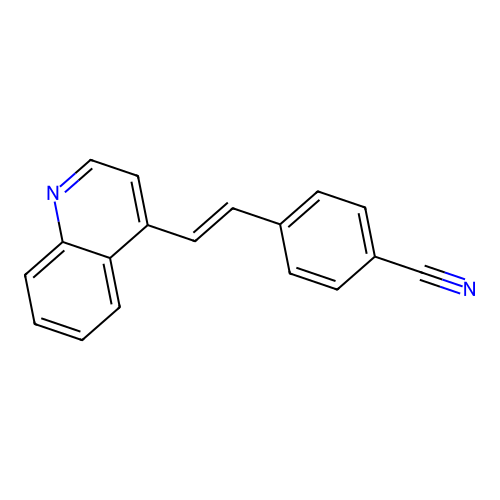 Benzonitrile, 4-[2-(4-quinolinyl)ethenyl]-, (E)- structure