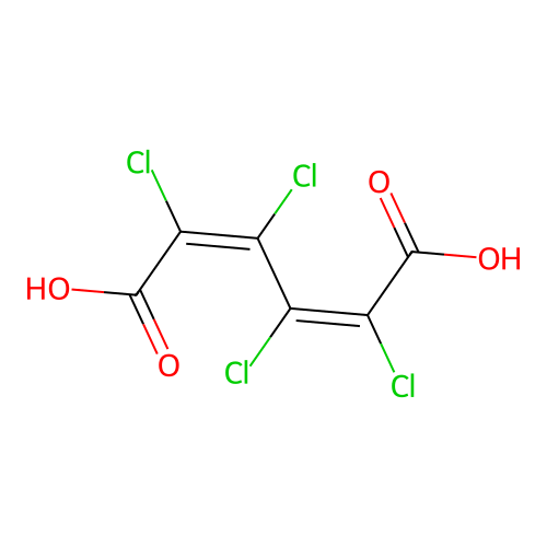 Tetrachloro-cis,cis-muconic acid structure