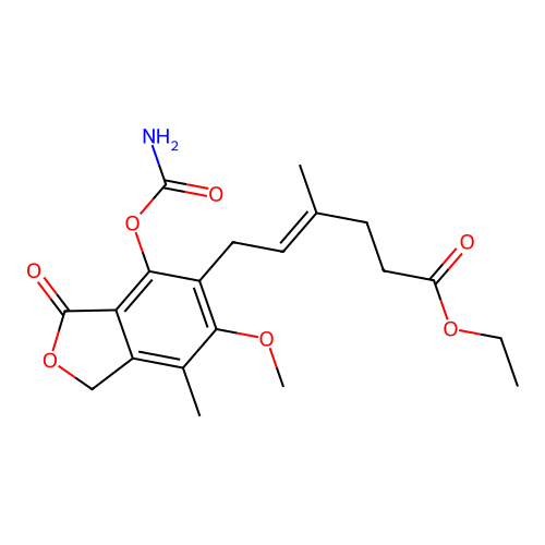 Carbamoyl mycophenolic acid ethyl ester structure