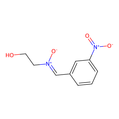 2-((m-Nitrobenzylidene)amino)ethanol N-oxide structure