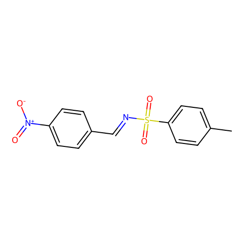 4-methyl-N-(4-nitrobenzylidene)benzenesulfonamide structure