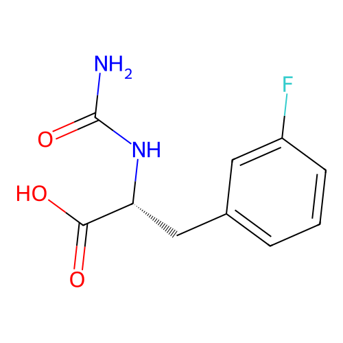 (2R)-2-(carbamoylamino)-3-(3-fluorophenyl)propanoic acid structure