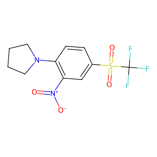 1-{2-Nitro-4-[(trifluoromethyl)sulfonyl]phenyl}pyrrolidine structure