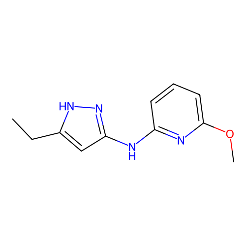N-(5-ethyl-1H-pyrazol-3-yl)-6-methoxypyridin-2-amine structure