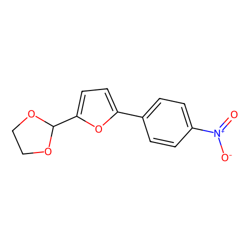 2-[5-(4-Nitrophenyl)furan-2-yl]-1,3-dioxolane structure