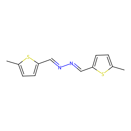 bis[(5-methyl-2-thienyl)methylene]hydrazine structure