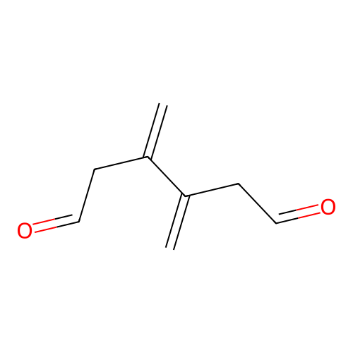 InChI=1/C8H10O2/c1-7(3-5-9)8(2)4-6-10/h5-6H,1-4H structure