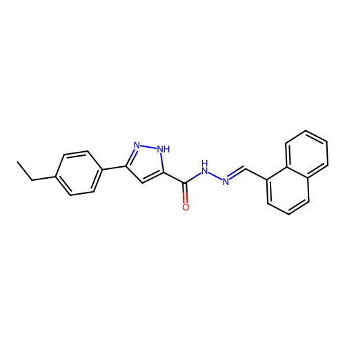 3-(4-Ethylphenyl)-N'-(1-naphthylmethylene)-1H-pyrazole-5-carbohydrazide structure