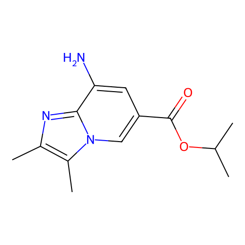 Isopropyl 8-amino-2,3-dimethylimidazo[1,2-a]pyridine-6-carboxylate structure