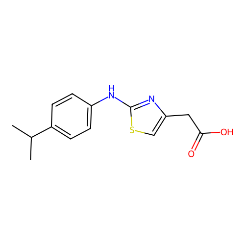 2-[(4-Isopropylphenylamino)thiazol-4-yl]acetic acid structure