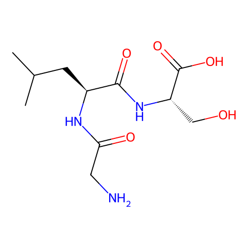 L-Serine, glycyl-L-leucyl- structure