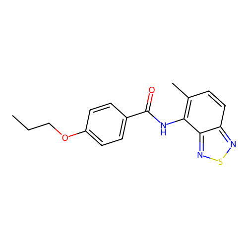 N-(5-methyl-2,1,3-benzothiadiazol-4-yl)-4-propoxybenzamide structure