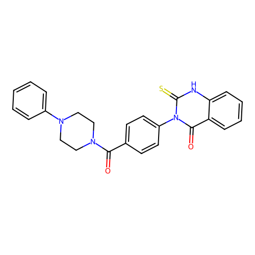 3-[4-(4-phenylpiperazine-1-carbonyl)phenyl]-2-sulfanylidene-1H-quinazolin-4-one structure