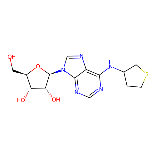 Adenosine, N-(tetrahydro-3-thienyl)- structure