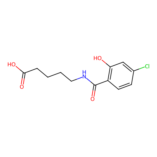 5-[(4-Chloro-2-hydroxybenzoyl)amino]pentanoic acid structure