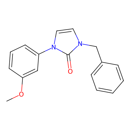 2H-Imidazol-2-one, 1,3-dihydro-1-(3-methoxyphenyl)-3-(phenylmethyl)- structure