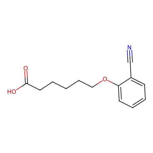 Hexanoic acid, 6-(2-cyanophenoxy)- structure