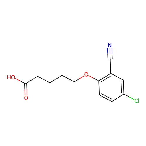 5-(4-Chloro-2-cyanophenoxy)pentanoic acid structure
