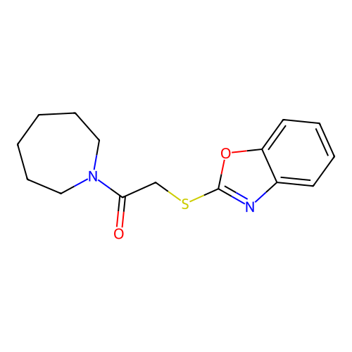 1-(Azepan-1-yl)-2-(benzo[d]oxazol-2-ylthio)ethanone structure