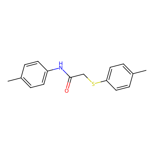 N-(p-tolyl)-2-(p-tolylthio)acetamide structure