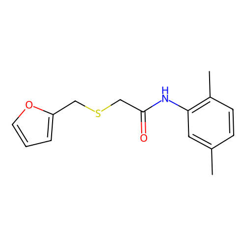 N-(2,5-dimethylphenyl)-2-((furan-2-ylmethyl)thio)acetamide structure