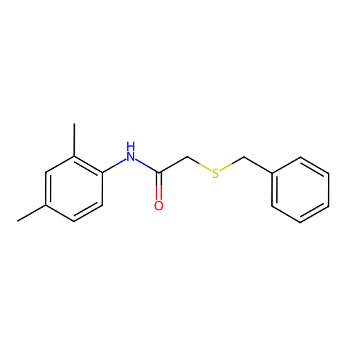 2-(benzylsulfanyl)-N-(2,4-dimethylphenyl)acetamide structure