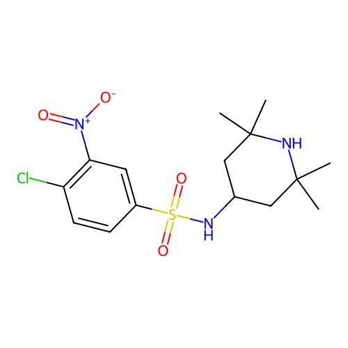 4-chloro-3-nitro-N-(2,2,6,6-tetramethylpiperidin-4-yl)benzenesulfonamide structure