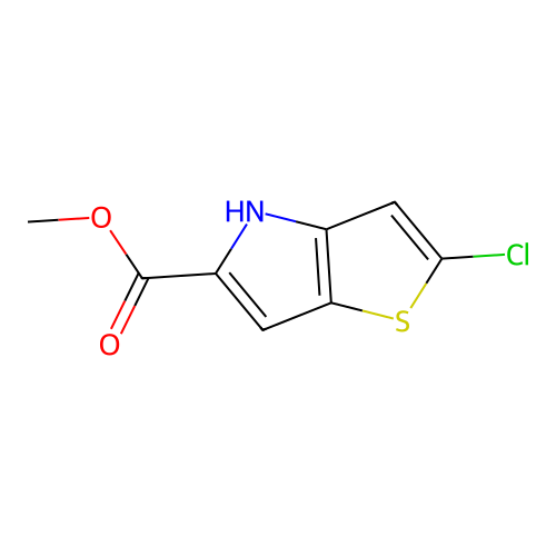 Methyl 2-chloro-4H-thieno(3,2-b)pyrrole-5-carboxylate structure