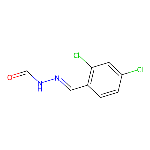 N-[(E)-(2,4-dichlorophenyl)methylideneamino]formamide structure