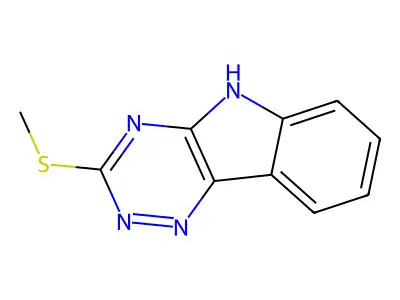 3-(methylsulfanyl)-5H-[1,2,4]triazino[5,6-b]indole structure