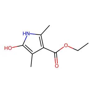 2,4-Dimethyl-5-hydroxy-1H-pyrrol-3-carboxylic acid ethyl ester structure