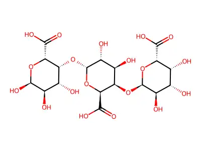 alpha-D-GalpA-(1->4)-alpha-D-GalpA-(1->4)-alpha-D-GalpA structure