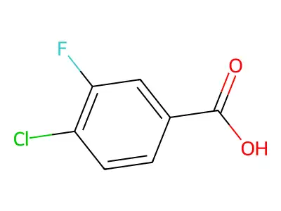 4-Chloro-3-fluorobenzoic acid structure