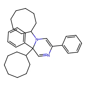 1,2-Di(cyclooctyl)-2,5-diphenylpyrazine structure