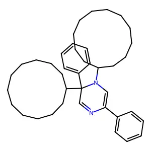 1,2-Dicyclododecyl-2,5-diphenyl-1,2-dihydropyrazine structure