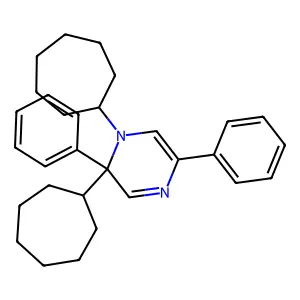 1,2-Dicycloheptyl-2,5-diphenyl-1,2-dihydropyrazine structure
