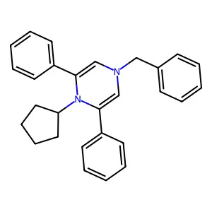 4-Benzyl-1-cyclopentyl-2,6-diphenylpyrazine structure