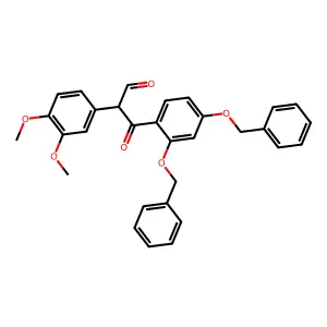 Benzenepropanal, beta-(3,4-dimethoxyphenyl)-gamma-oxo-2,4-bis(phenylmethoxy)- structure