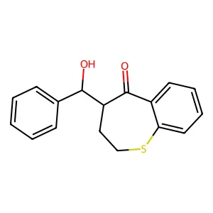 4-[Hydroxy(phenyl)methyl]-3,4-dihydro-1-benzothiepin-5(2H)-one structure