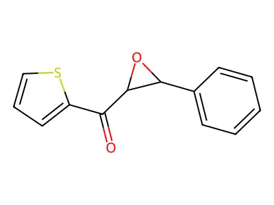 2-Phenyl-3-(thiophene-2-carbonyl)oxirane structure